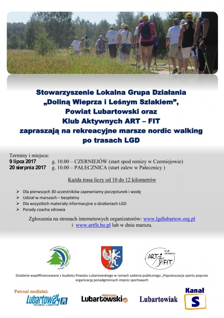Plakat nordic walking 2017 Powiat
