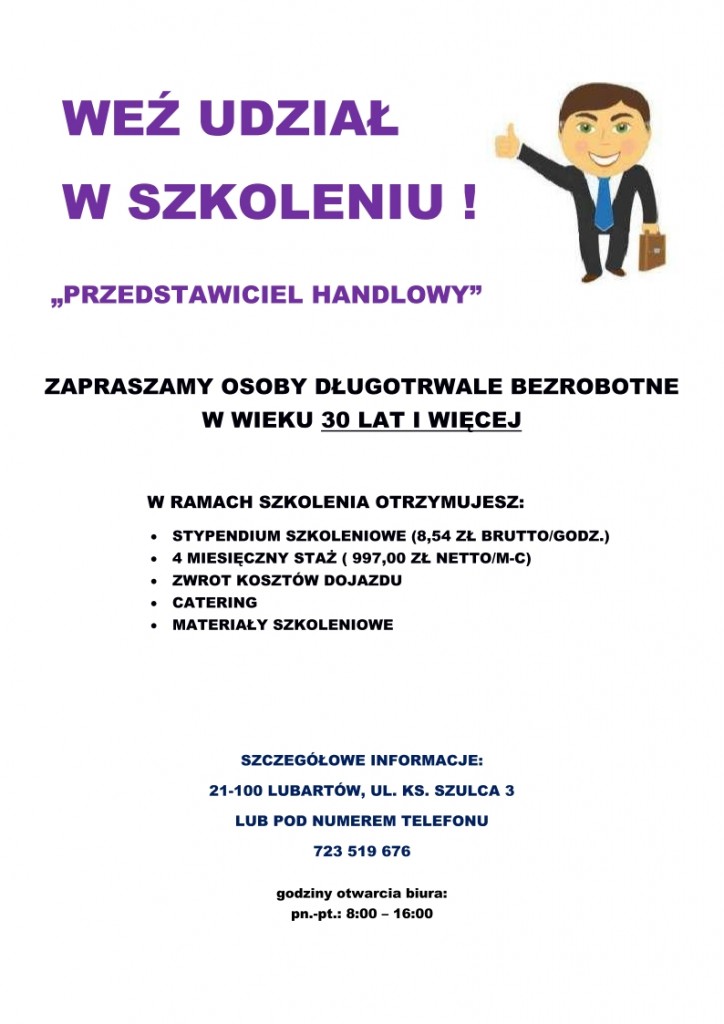 Plakat Przedstawiciel Handlowy